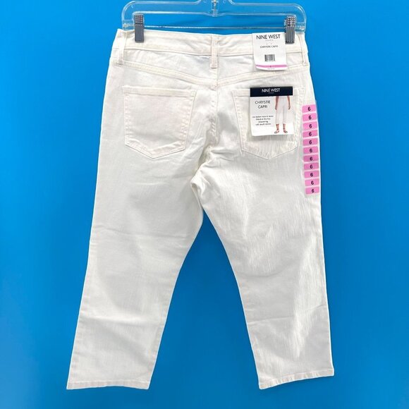 Nine West Jeans Denim - NWT NINE WEST JEANS WHITE DENIM CHRYSTIE CAPRI JEANS - 6